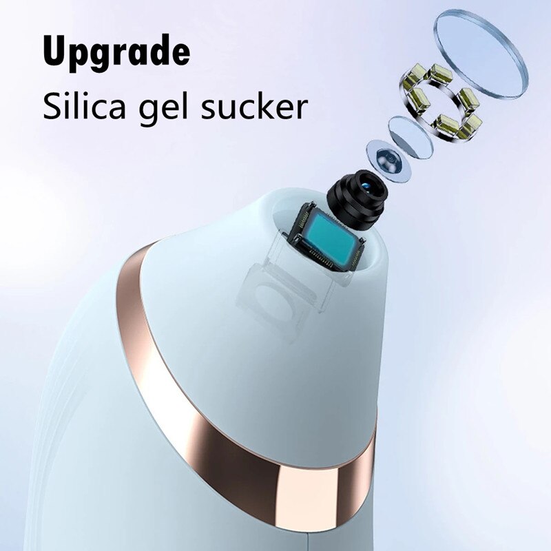 Visual Blackhead Remover Vacuum 6 in 1 Waterproof Heated Pore Clean Suction Remove Blackheads Electric USB Cable Pore Cleaner