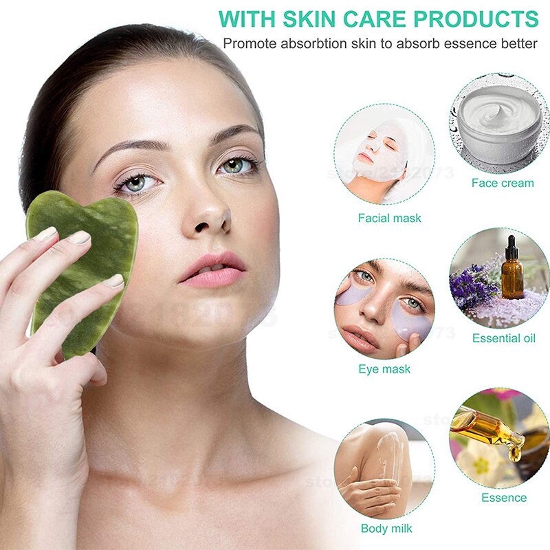 Eternal Flower Gua Sha Scraper Jade Roller Neck Body Relaxation Face Massager Guache Board Slimming Thin Lift Beauty Skin Care