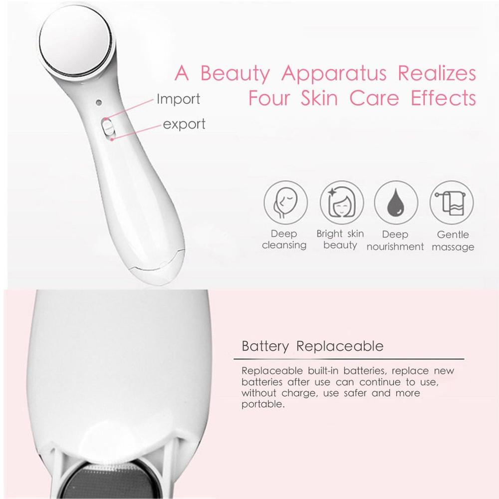Electric Facial Cleanser Face Deep Wash Brosse Visage Washing Massager Beauty Skin Care Pore Sponge Sonic Anti-wrinkle Tools