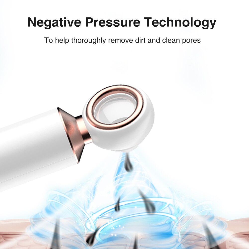 Visual Blackhead Vacuum Remover with Magnifier LED Light Face Pore Cleaner Acne Black Electric Blackhead Removal Nose Cleaner
