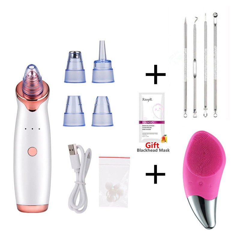 Facial Blackhead Remover Electric Acne Cleaner Blackhead Black Point Vacuum Cleaner Tool Black Spots Pore Cleaner Machine