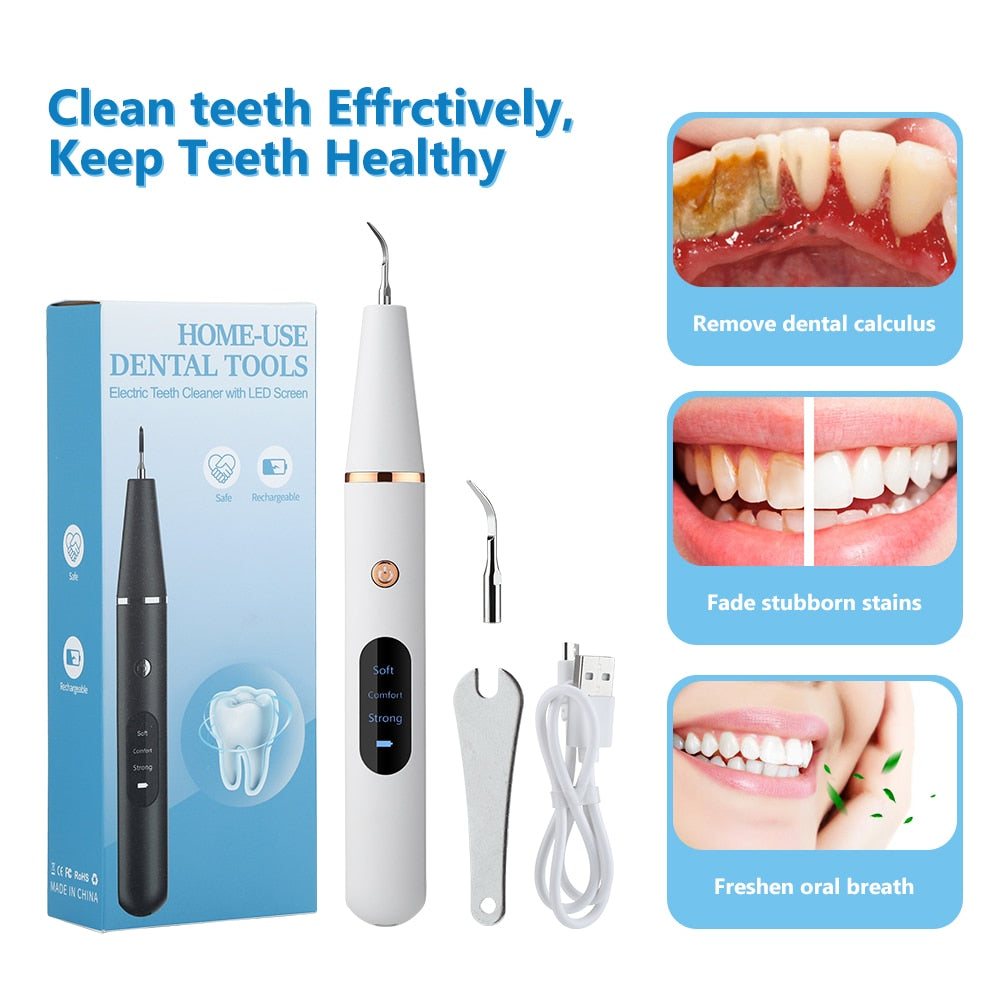 Electric Sonic Dental Calculus Scaler Oral Teeth Irrigator Tartar Calculus Remover Plaque Stains Cleaner Remova Teeth Whitening