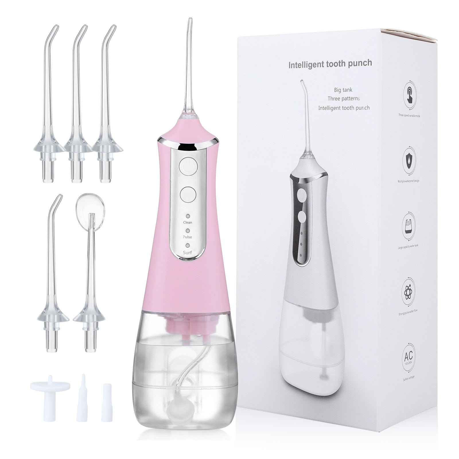 350ML Electric Oral Irrigator 3 Mode Dental Water Flosser Rechargeable teeth whitening Waterproof Water Tank Jet Teeth Cleaner