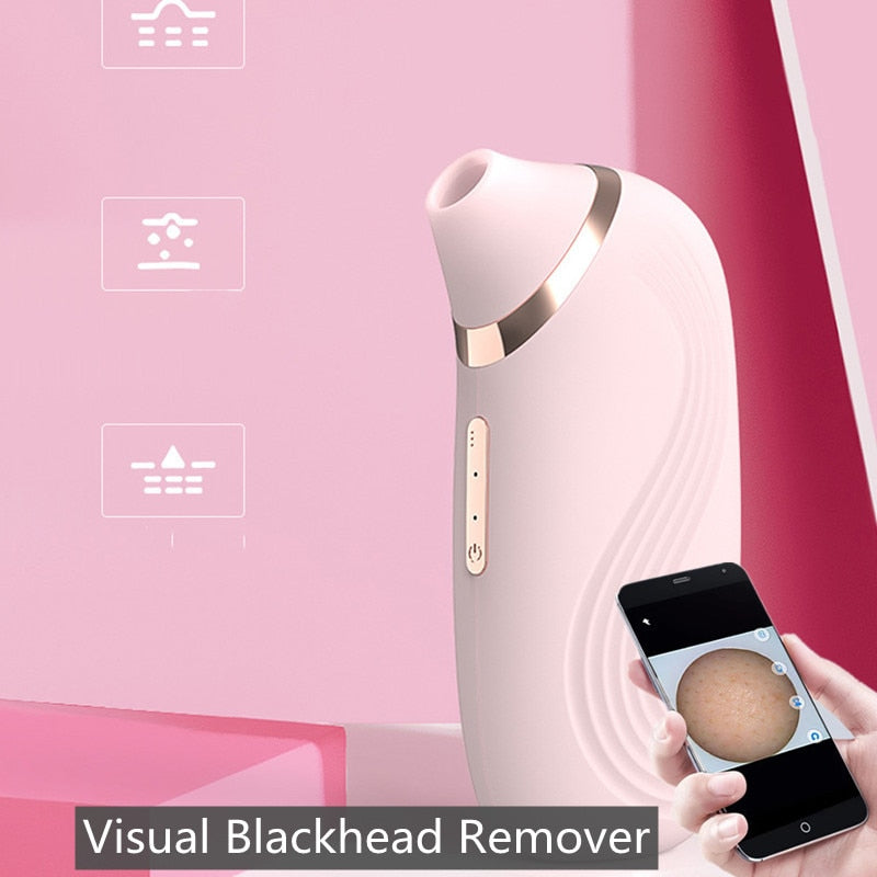 Visual Blackhead Remover Vacuum 6 in 1 Waterproof Heated Pore Clean Suction Remove Blackheads Electric USB Cable Pore Cleaner