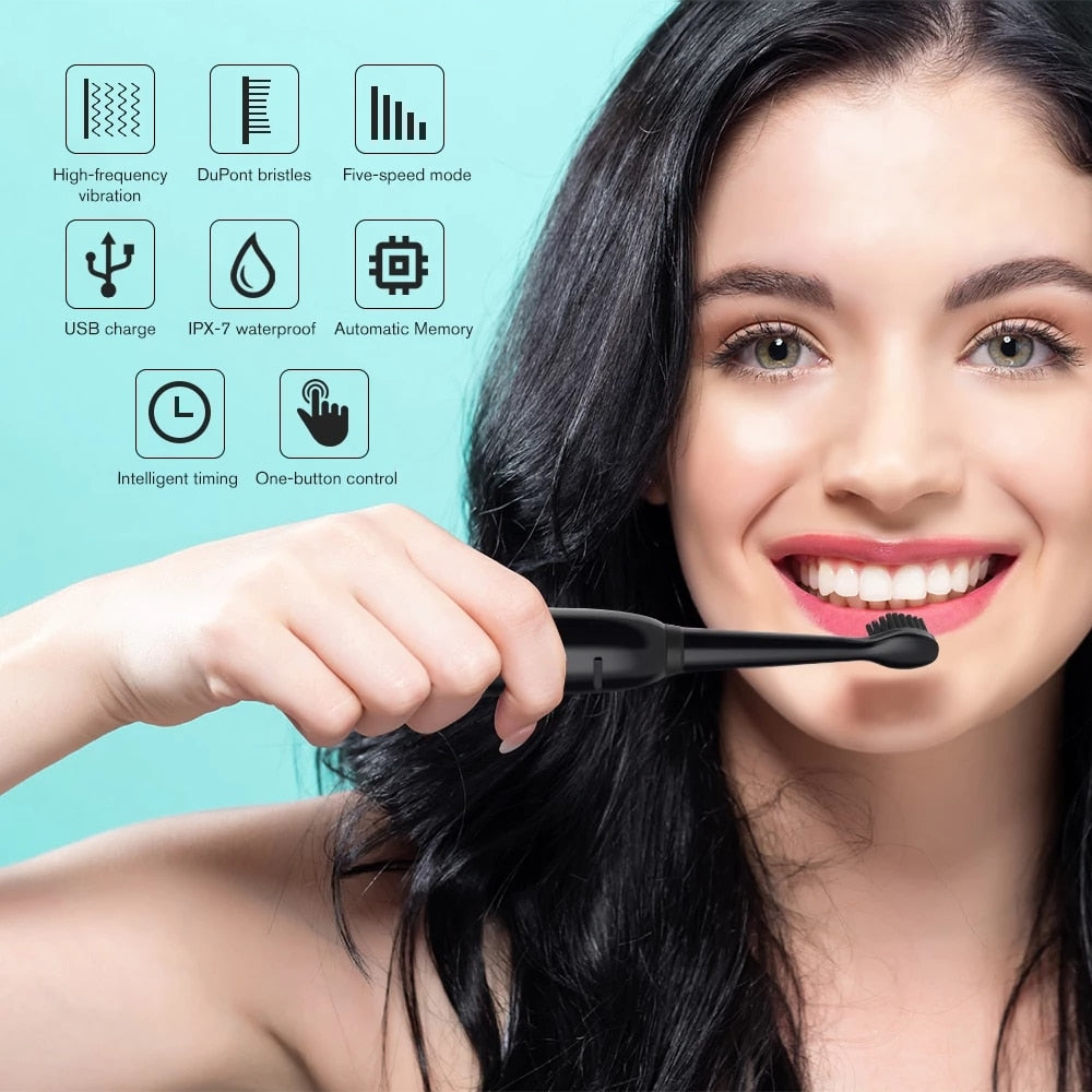 Newest Super Sonic Electric Toothbrushes for Adults Kids Smart Timer Rechargeable Whitening Toothbrush IPX7 with 3 Brush Heads