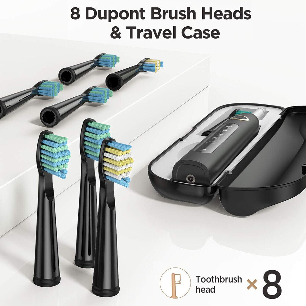 Electric Sonic Toothbrush FW-507 USB Charge Rechargeable Waterproof Electronic Tooth 8 Brushes Replacement Heads Adult