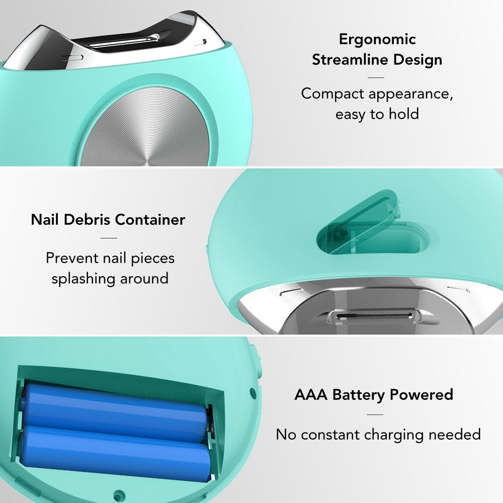 Smart Nail Clipper Polisher Professional Electric Nail Trimmer Manicure Machine Mini Portable Finger Nail Tools for kids Baby