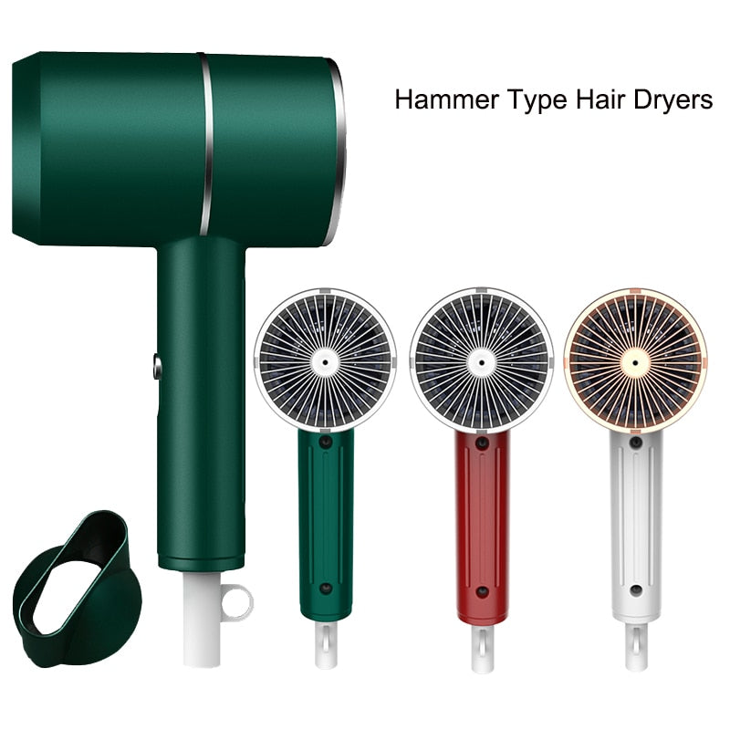 Thermostic Anion Hair Dryer Nanoe Water Ion Hair Care Professinal Quick Dry Hammer Ty 2000W Mini Professional Hairdryer For Home
