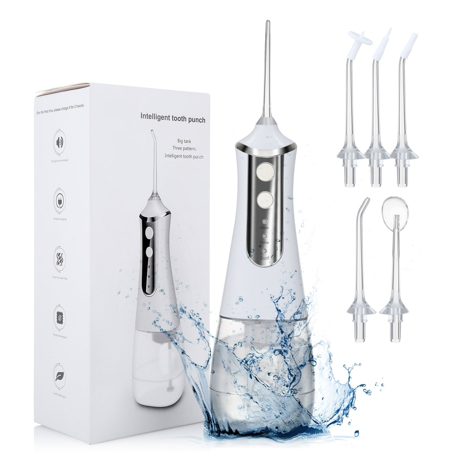 350ML Electric Oral Irrigator 3 Mode Dental Water Flosser Rechargeable teeth whitening Waterproof Water Tank Jet Teeth Cleaner