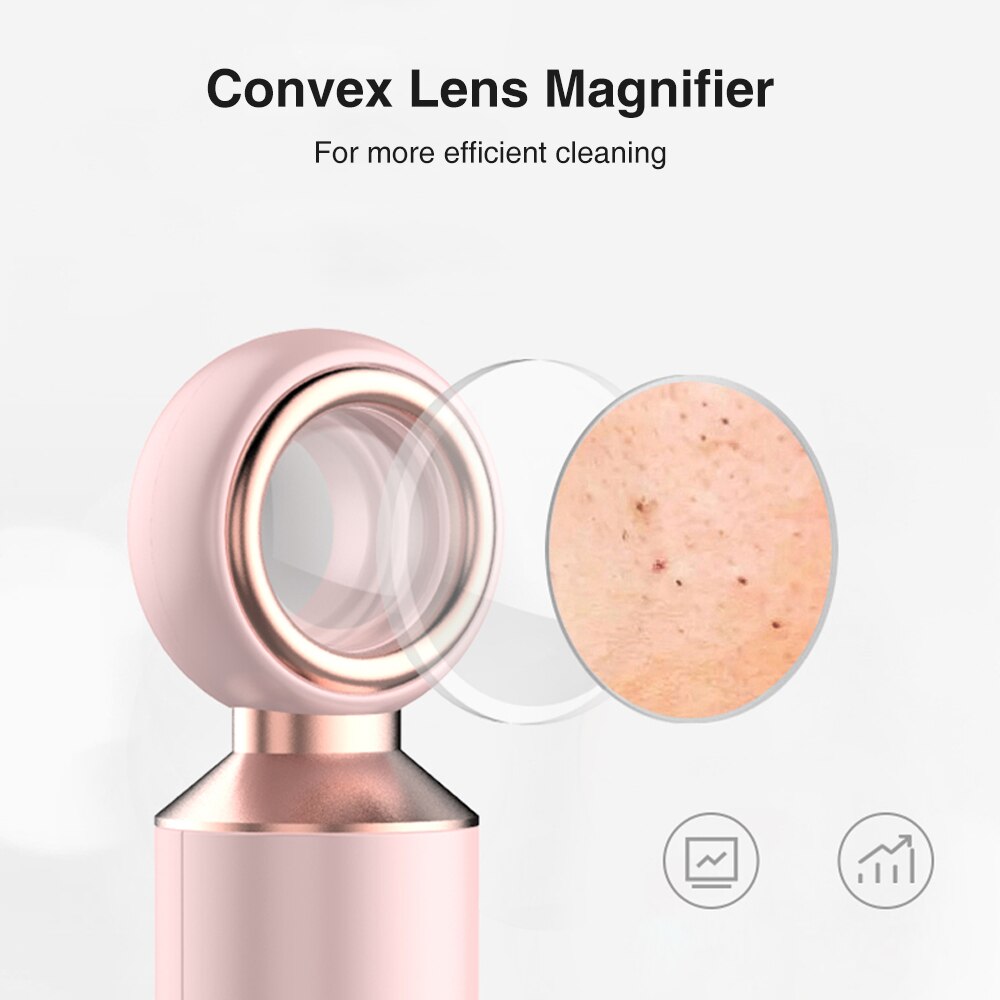 Visual Blackhead Vacuum Remover with Magnifier LED Light Face Pore Cleaner Acne Black Electric Blackhead Removal Nose Cleaner