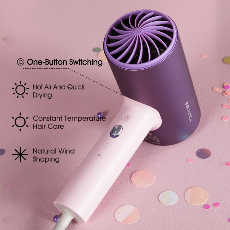 SOOCAS H5 Anion Hair Dryer Professional Blow Dryer quickly dry Electric Dryer Diffuser Aluminum Alloy Cold Hot Air Circulating