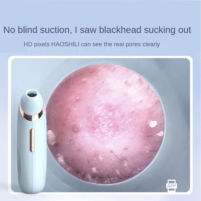Visual Blackhead Remover Vacuum 6 in 1 Waterproof Heated Pore Clean Suction Remove Blackheads Electric USB Cable Pore Cleaner