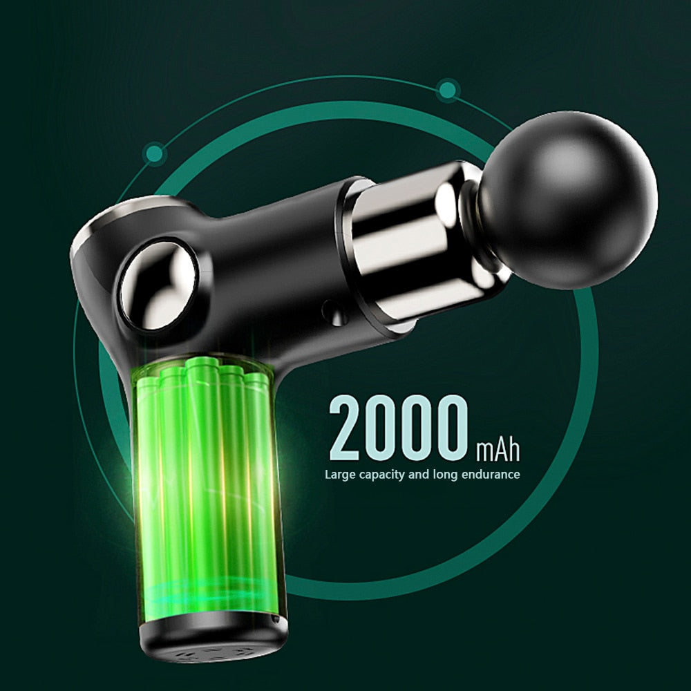 Mini Muscle Theragun Massage Gun Massage Body Neck Massager Deep Tissue Percussion Relaxation Pain Relief Exercising