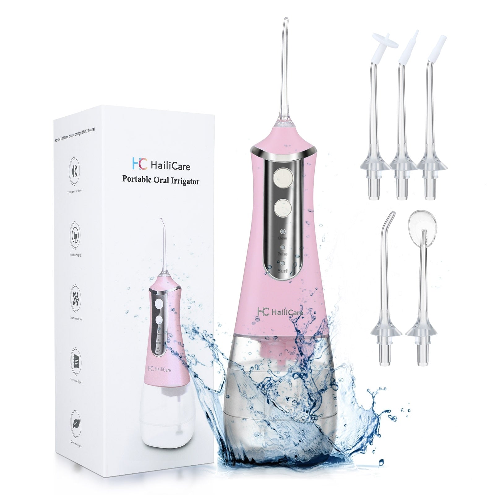 350ML Electric Oral Irrigator 3 Mode Dental Water Flosser Rechargeable teeth whitening Waterproof Water Tank Jet Teeth Cleaner