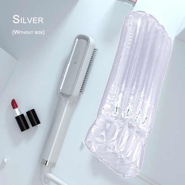 Profissional Hot Combs Anti-scalding Hair Straightener Brush Ceramic Hair Curler Heated Electric Smart Brush Hair Straightener