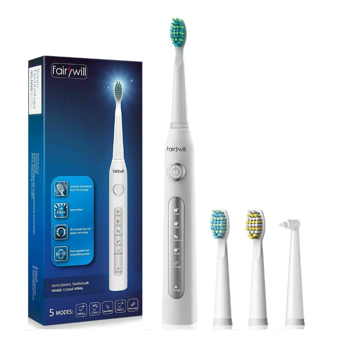 Electric Sonic Toothbrush FW-507 USB Charge Rechargeable Waterproof Electronic Tooth 8 Brushes Replacement Heads Adult
