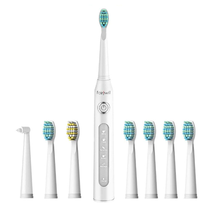 Electric Sonic Toothbrush FW-507 USB Charge Rechargeable Waterproof Electronic Tooth 8 Brushes Replacement Heads Adult