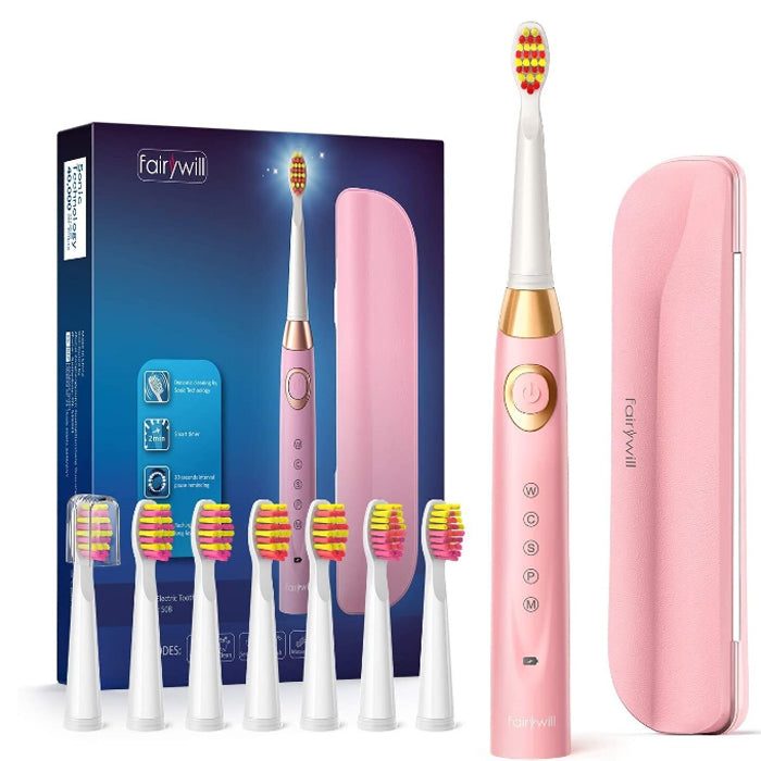 Electric Sonic Toothbrush FW-507 USB Charge Rechargeable Waterproof Electronic Tooth 8 Brushes Replacement Heads Adult