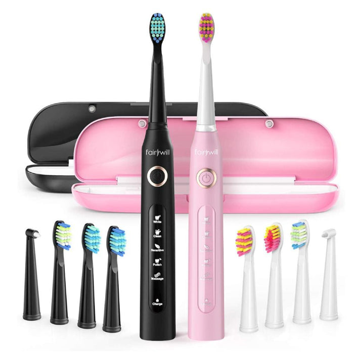 Electric Sonic Toothbrush FW-507 USB Charge Rechargeable Waterproof Electronic Tooth 8 Brushes Replacement Heads Adult