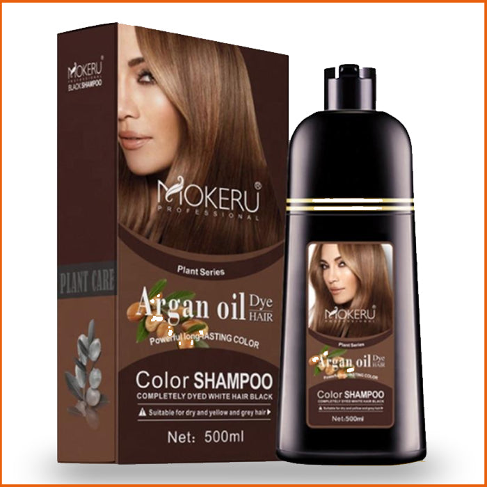500ml Natural Hair Dye Argan Oil Essence Permanent Shampoo Hair Color Cream Cover Gray Hair For Women Men Hair Care