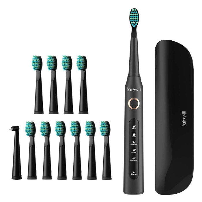 Electric Sonic Toothbrush FW-507 USB Charge Rechargeable Waterproof Electronic Tooth 8 Brushes Replacement Heads Adult