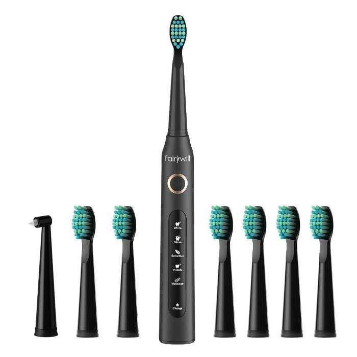 Electric Sonic Toothbrush FW-507 USB Charge Rechargeable Waterproof Electronic Tooth 8 Brushes Replacement Heads Adult