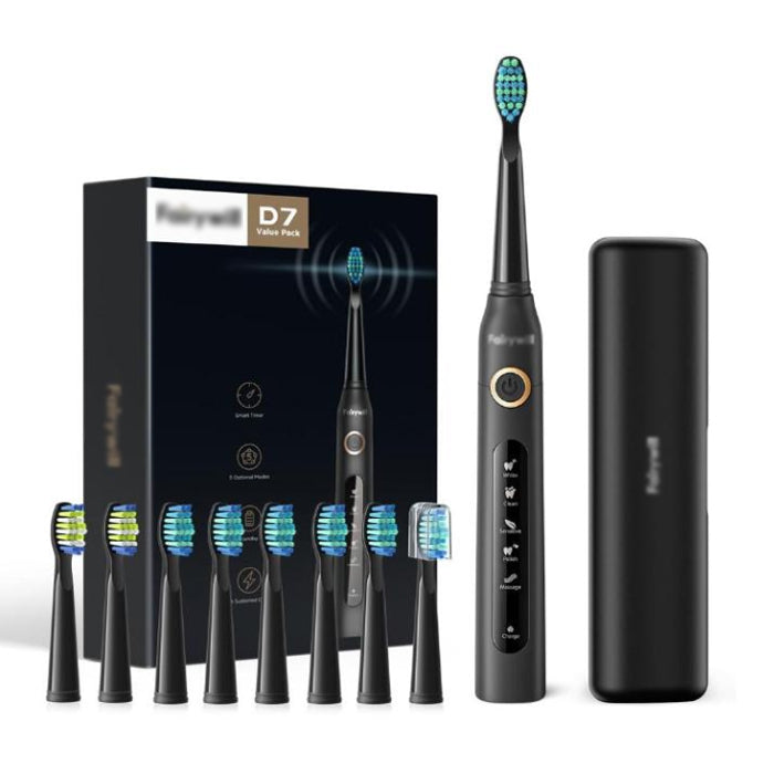 Electric Sonic Toothbrush FW-507 USB Charge Rechargeable Waterproof Electronic Tooth 8 Brushes Replacement Heads Adult