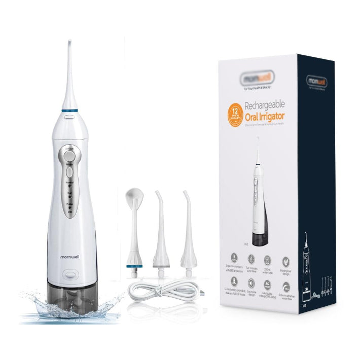 Oral Irrigator USB Rechargeable Water Flosser Portable Dental Water Jet 300ML Water Tank Waterproof Teeth Cleaner