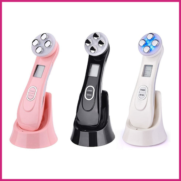 Microcurrents Machine for Face 5 in 1 RF Radio Frequency Led Light Therapy Facial Lifting Massager Skin Tightening Care Beauty